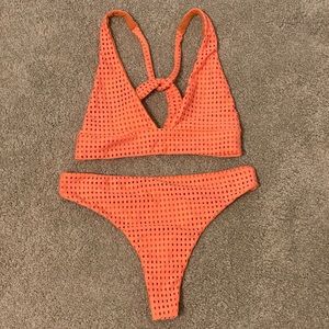 Acacia Orange Julius Mesh Bikini Set